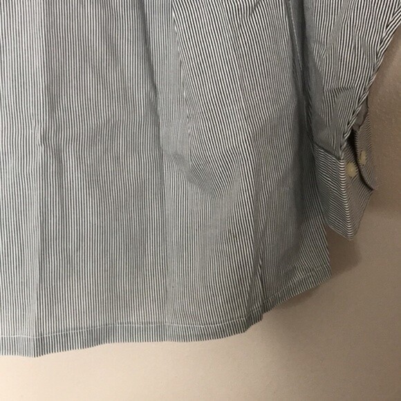 Get lucky button up striped long sleeve shirt with pandas embroidered large - Picture 13 of 13